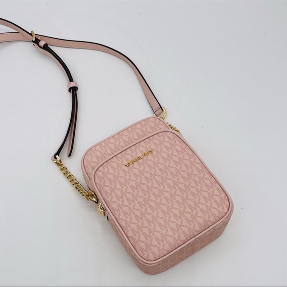 Michael Kors Medium NS Chain Xbody Bag Leather Rose Pink - Picture 9 of 12